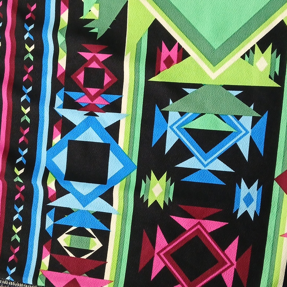 NWT LuLaRoe Neon Geometric Cassie Pencil Skirt - Picture 3 of 6
